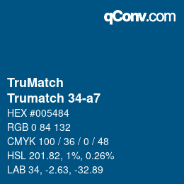 カラーコード: TruMatch - Trumatch 34-a7 | qconv.com