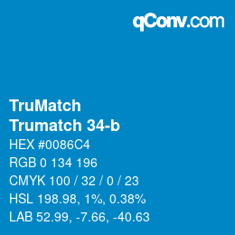 Código de color: TruMatch - Trumatch 34-b | qconv.com