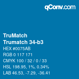 Code couleur: TruMatch - Trumatch 34-b3 | qconv.com