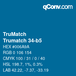 Código de color: TruMatch - Trumatch 34-b5 | qconv.com
