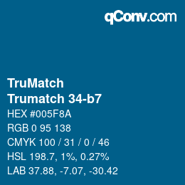 Código de color: TruMatch - Trumatch 34-b7 | qconv.com
