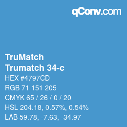 Código de color: TruMatch - Trumatch 34-c | qconv.com