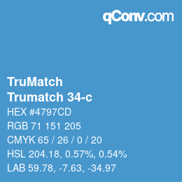 カラーコード: TruMatch - Trumatch 34-c | qconv.com