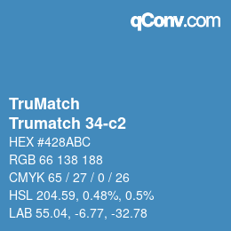 Code couleur: TruMatch - Trumatch 34-c2 | qconv.com