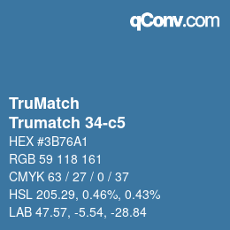 Color code: TruMatch - Trumatch 34-c5 | qconv.com