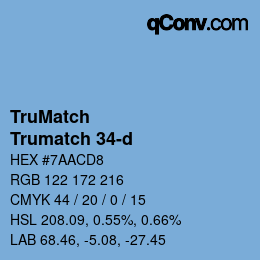 Código de color: TruMatch - Trumatch 34-d | qconv.com