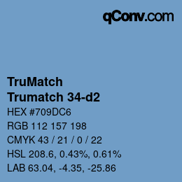 Código de color: TruMatch - Trumatch 34-d2 | qconv.com