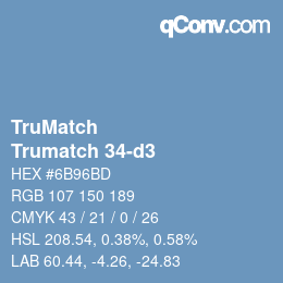 Código de color: TruMatch - Trumatch 34-d3 | qconv.com
