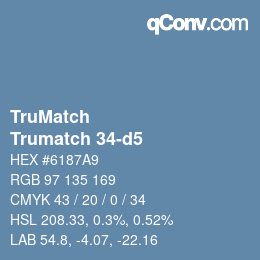 Código de color: TruMatch - Trumatch 34-d5 | qconv.com