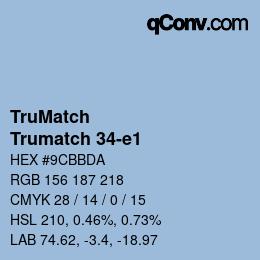 Código de color: TruMatch - Trumatch 34-e1 | qconv.com