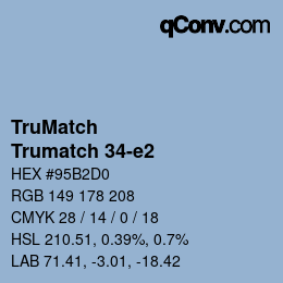 カラーコード: TruMatch - Trumatch 34-e2 | qconv.com