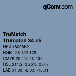 Código de color: TruMatch - Trumatch 34-e5 | qconv.com