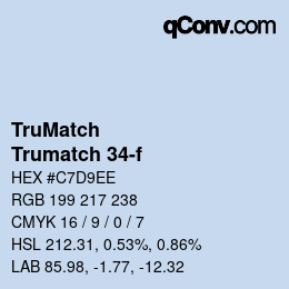 Código de color: TruMatch - Trumatch 34-f | qconv.com