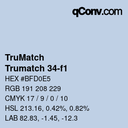 Farbcode: TruMatch - Trumatch 34-f1 | qconv.com