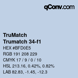 Código de color: TruMatch - Trumatch 34-f1 | qconv.com