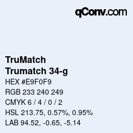 Color code: TruMatch - Trumatch 34-g | qconv.com