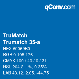 カラーコード: TruMatch - Trumatch 35-a | qconv.com