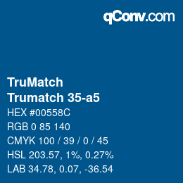 Código de color: TruMatch - Trumatch 35-a5 | qconv.com