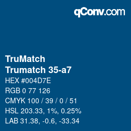 Color code: TruMatch - Trumatch 35-a7 | qconv.com