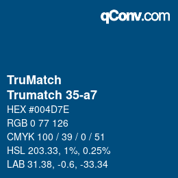 Código de color: TruMatch - Trumatch 35-a7 | qconv.com