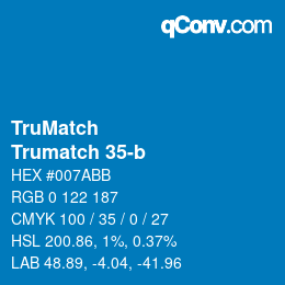 Code couleur: TruMatch - Trumatch 35-b | qconv.com