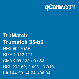 Código de color: TruMatch - Trumatch 35-b2 | qconv.com