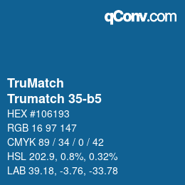 Farbcode: TruMatch - Trumatch 35-b5 | qconv.com