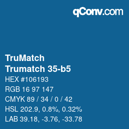 Color code: TruMatch - Trumatch 35-b5 | qconv.com