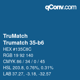 Code couleur: TruMatch - Trumatch 35-b6 | qconv.com