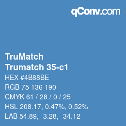 Farbcode: TruMatch - Trumatch 35-c1 | qconv.com