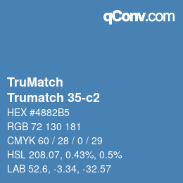 Color code: TruMatch - Trumatch 35-c2 | qconv.com