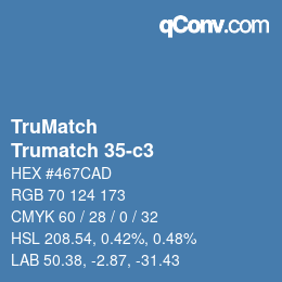 Code couleur: TruMatch - Trumatch 35-c3 | qconv.com