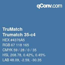 Color code: TruMatch - Trumatch 35-c4 | qconv.com