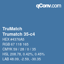 Código de color: TruMatch - Trumatch 35-c4 | qconv.com