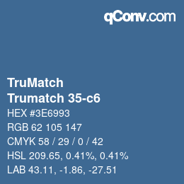 Color code: TruMatch - Trumatch 35-c6 | qconv.com
