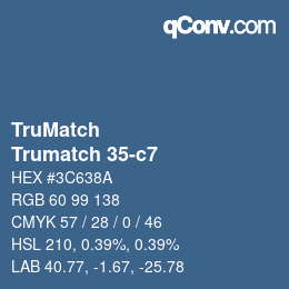 Code couleur: TruMatch - Trumatch 35-c7 | qconv.com