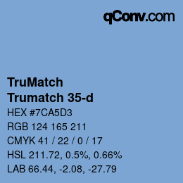 Código de color: TruMatch - Trumatch 35-d | qconv.com