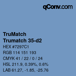 Código de color: TruMatch - Trumatch 35-d2 | qconv.com