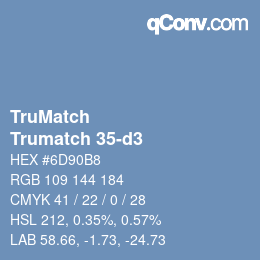 Color code: TruMatch - Trumatch 35-d3 | qconv.com