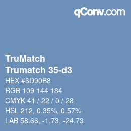 Código de color: TruMatch - Trumatch 35-d3 | qconv.com