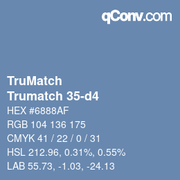 Code couleur: TruMatch - Trumatch 35-d4 | qconv.com