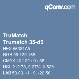 Código de color: TruMatch - Trumatch 35-d5 | qconv.com