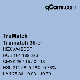 Farbcode: TruMatch - Trumatch 35-e | qconv.com