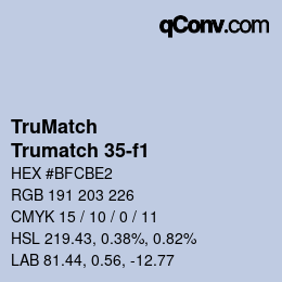 Código de color: TruMatch - Trumatch 35-f1 | qconv.com