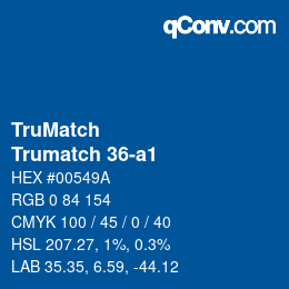 Código de color: TruMatch - Trumatch 36-a1 | qconv.com