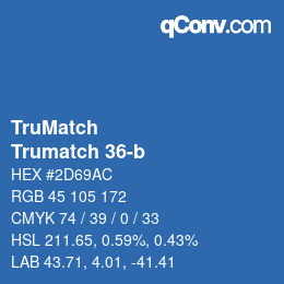 Código de color: TruMatch - Trumatch 36-b | qconv.com