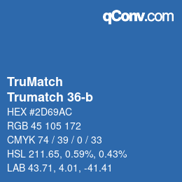 カラーコード: TruMatch - Trumatch 36-b | qconv.com