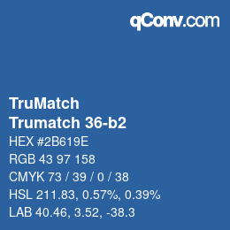 Color code: TruMatch - Trumatch 36-b2 | qconv.com
