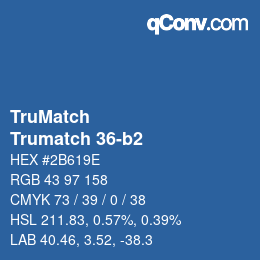 Color code: TruMatch - Trumatch 36-b2 | qconv.com