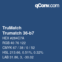 Farbcode: TruMatch - Trumatch 36-b7 | qconv.com